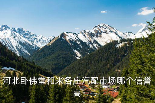 河北卧佛堂和米各庄汽配市场哪个信誉高