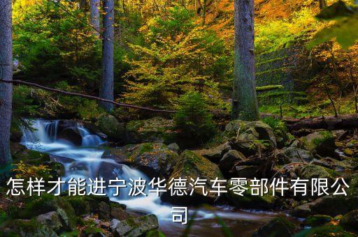 怎样才能进宁波华德汽车零部件有限公司