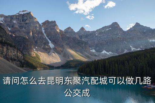 请问怎么去昆明东聚汽配城可以做几路公交成