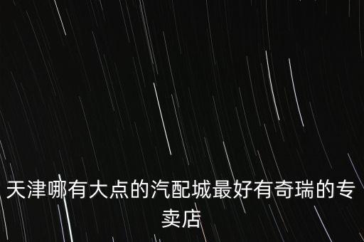 天津哪有大点的汽配城最好有奇瑞的专卖店