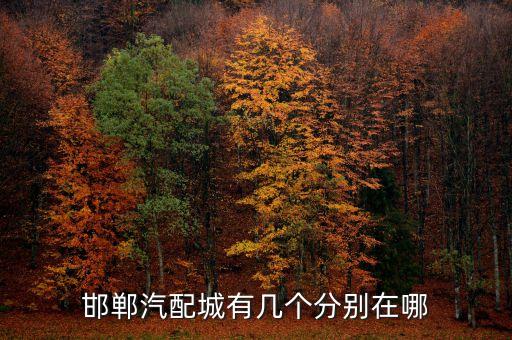 邯郸市汽配城，邯郸汽配城有几个分别在哪