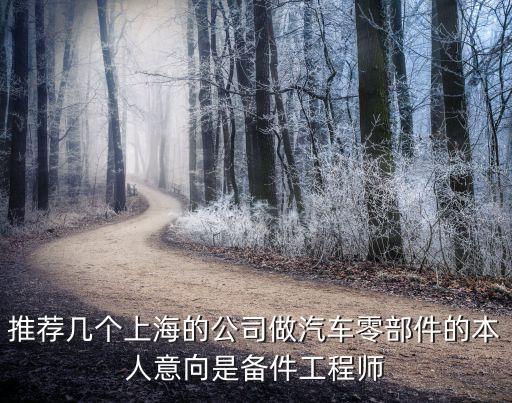 推荐几个上海的公司做汽车零部件的本人意向是备件工程师