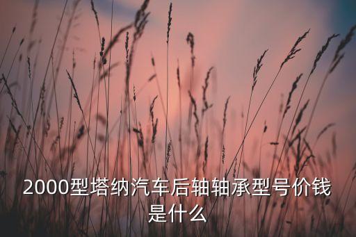 2000型塔纳汽车后轴轴承型号价钱是什么