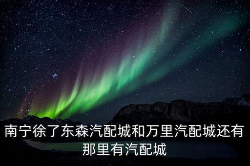 南宁徐了东森汽配城和万里汽配城还有那里有汽配城