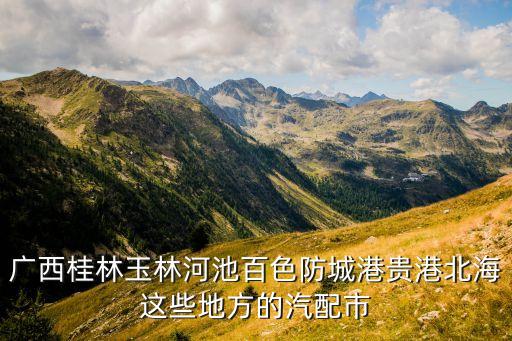 广西桂林玉林河池百色防城港贵港北海这些地方的汽配市