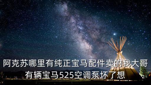 阿克苏哪里有纯正宝马配件卖的我大哥有辆宝马525空调泵坏了想