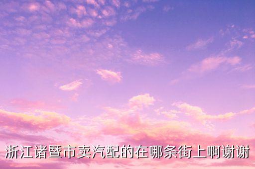 浙江诸暨市卖汽配的在哪条街上啊谢谢