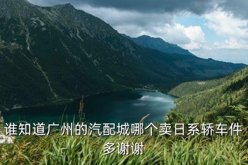 谁知道广州的汽配城哪个卖日系轿车件多谢谢