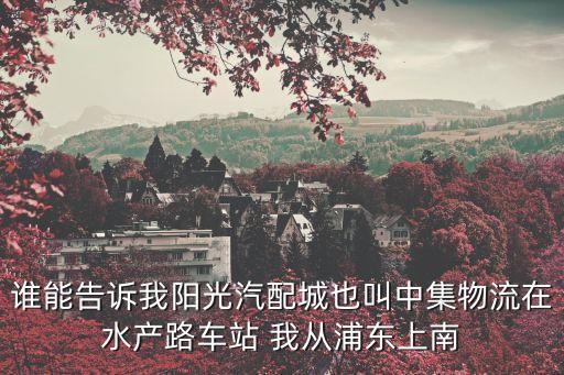 水产路阳光汽配城，谁能告诉我阳光汽配城也叫中集物流在水产路车站 我从浦东上南
