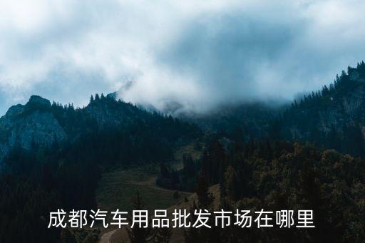 成都汽车用品批发市场在哪里