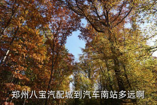 郑州八宝汽配城到汽车南站多远啊