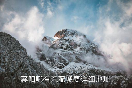 襄阳哪有汽配城要详细地址