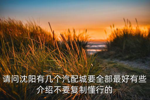 沈阳新康众汽配地址，沈阳有几个汽配城地址在哪