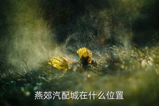 燕郊汽配城在什么位置