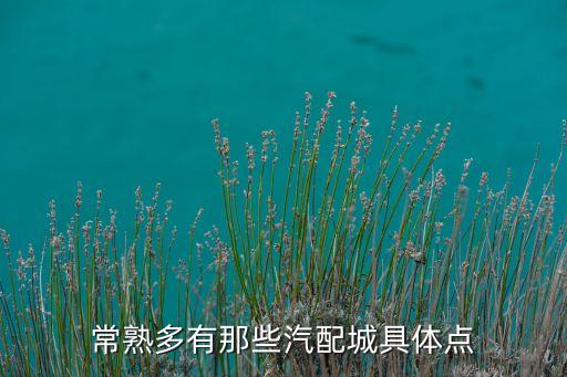 常熟多有那些汽配城具体点