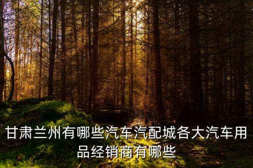 甘肃兰州有哪些汽车汽配城各大汽车用品经销商有哪些