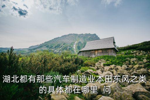 湖北都有那些汽车制造业本田东风之类的具体都在哪里  问