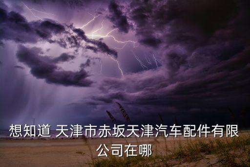 想知道 天津市赤坂天津汽车配件有限公司在哪