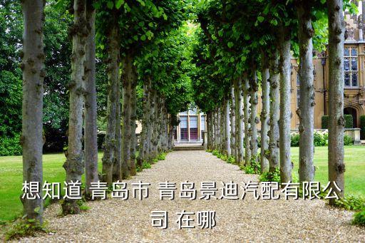 建友汽配有限公司地址，想知道 青岛市 青岛景迪汽配有限公司 在哪