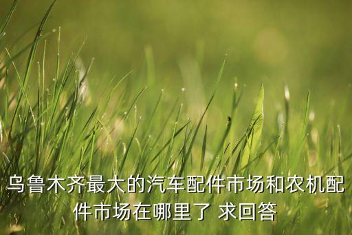 乌鲁木齐最大的汽车配件市场和农机配件市场在哪里了 求回答