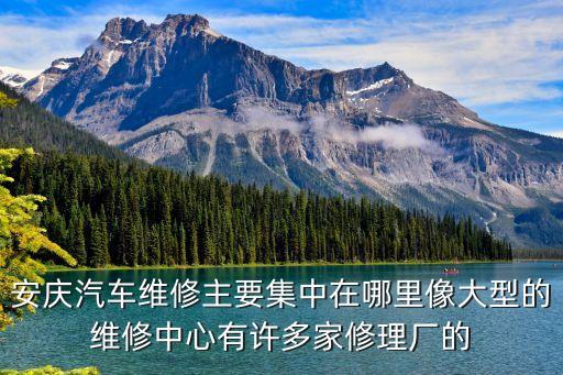 安庆汽车维修主要集中在哪里像大型的维修中心有许多家修理厂的