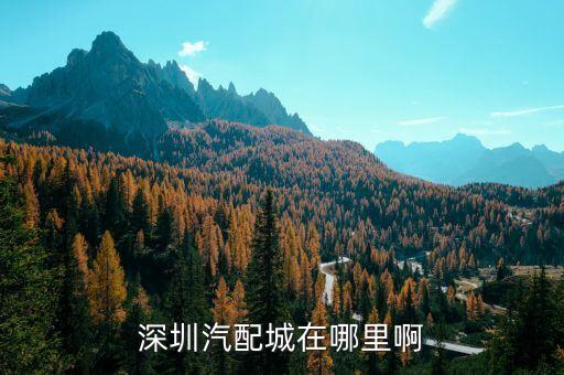 深圳南山货车汽配城地址，深圳汽车配件城在哪里