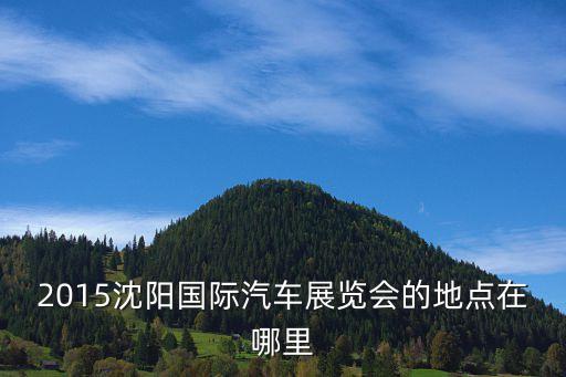 2015沈阳国际汽车展览会的地点在哪里