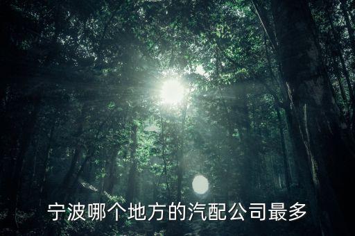 宁波哪个地方的汽配公司最多