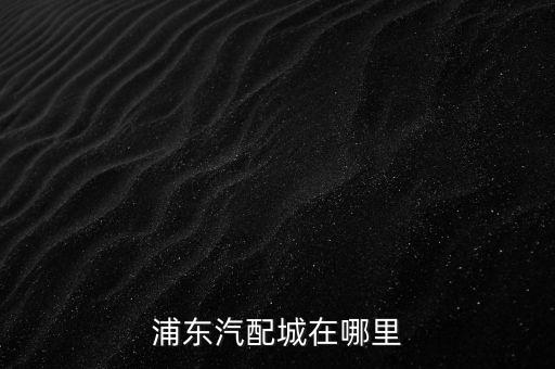 浦东汽配城在哪里