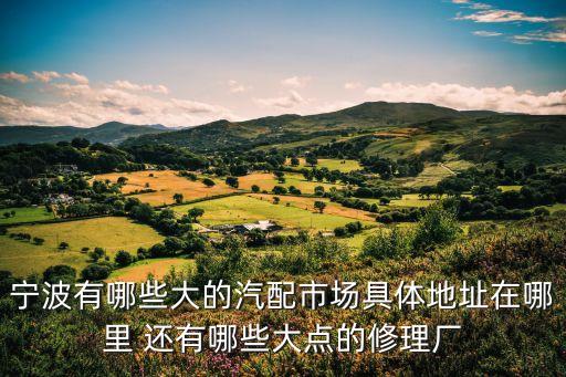 宁波有哪些大的汽配市场具体地址在哪里 还有哪些大点的修理厂