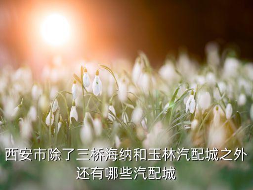 西安汽配城摩托配件店地址，西安市除了三桥海纳和玉林汽配城之外还有哪些汽配城