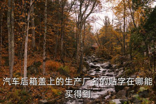 汽车后箱盖上的生产厂名的贴字在哪能买得到