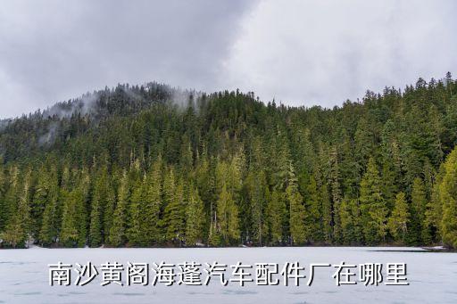 南沙黄阁海蓬汽车配件厂在哪里